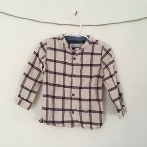 Zara Baby Plaid button down flannel